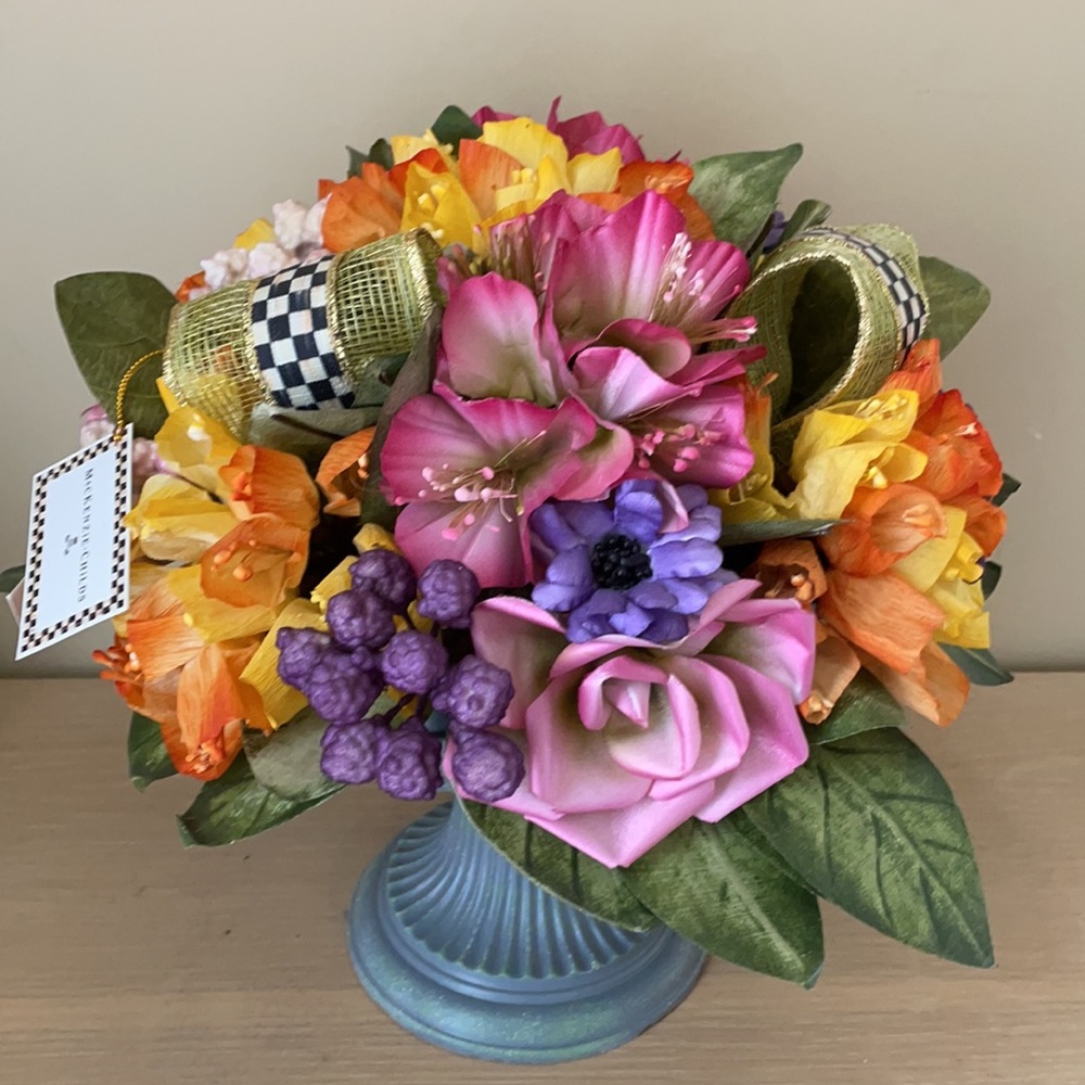 NWT Mackenzie Childs Farmhouse Garden Centerpiece